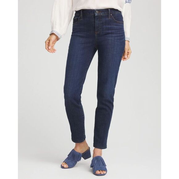 Chico's Size 0.5  Size 6 6R Define Me Denim Slim Leg Ankle - Picture 1 of 16